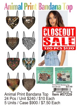 Animal Print Bandana Top
